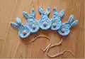 Bunny Garland Pattern step 2 - assembly progress
