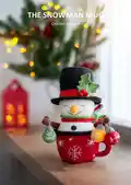 The Snowman Mug Amigurumi Pattern step 1 - construction progress