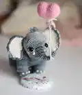 Elephant Elf Amigurumi Pattern step 3 - details and accessories