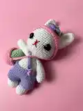 Bunny Amigurumi Pattern step 2 - assembly progress