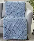 EZ Diamond Lattice Blanket Pattern step 4 - final assembly and finishing