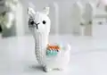 Llama No Sew Amigurumi Pattern step 1 - construction progress