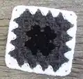 Basic Granny Square Pattern step 1 - construction progress