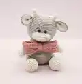 Asher the Ox Amigurumi Pattern step 1 - construction progress