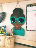Crochet Girl Portrait Pattern step 1 - construction progress