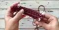 Slice Handbag Crochet Pattern step 2 - assembly progress