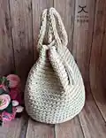 Handbag Dew Drop M Size Pattern step 2 - assembly progress