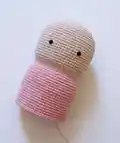 Theo the nutcracker Amigurumi Pattern step 2 - assembly progress