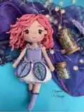 Iris Doll Amigurumi Pattern step 1 - construction progress
