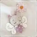 Elvina the Delicate Butterfly Amigurumi Pattern step 1 - construction progress