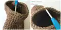 Moose Slippers Pattern step 3 - details and accessories