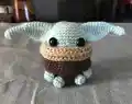 Azumarill Amigurumi Pattern step 1 - construction progress