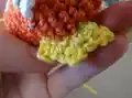 Magikarp Amigurumi Pattern step 2 - assembly progress