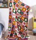 Field of Daisies Crochet Blanket Pattern step 1 - construction progress