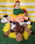Down On The Farm - Stack Toy Amigurumi Pattern step 1 - construction progress