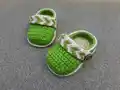 Tribal Baby Clogs Pattern step 1 - construction progress