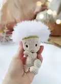 Baby Dandelion Amigurumi Pattern step 1 - construction progress
