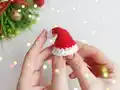 Mini Christmas Hat Pattern step 4 - final assembly and finishing