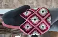 Granny Square Purse Pattern step 1 - construction progress