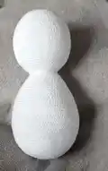 Dog Dotty Amigurumi Pattern step 2 - assembly progress