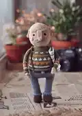 Grandpa Amigurumi Pattern step 1 - construction progress
