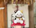 Lucky Cat Amigurumi Pattern step 1 - construction progress
