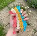 Very Shelley Bookmark Pattern step 1 - construction progress