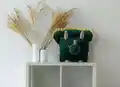 Pillow- Dino Amigurumi Pattern step 1 - construction progress