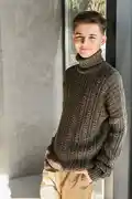 Crossbill Men's sweater Pattern step 1 - construction progress