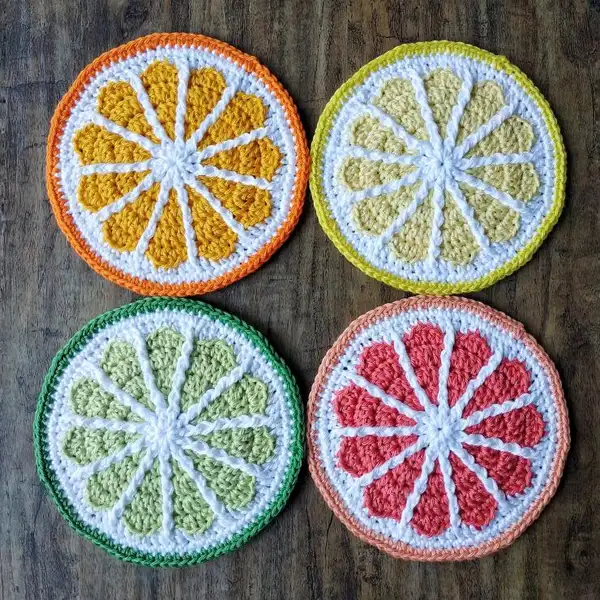 Citrus Slice Coasters Pattern