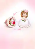 Reversible Flower Bouquet & Bride Amigurumi Pattern step 1 - construction progress