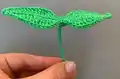 Leaf Spirit Amigurumi Pattern step 3 - details and accessories