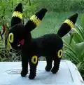 Umbreon Plushie Amigurumi Pattern step 2 - assembly progress