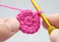 Florence the Flamingo Amigurumi Pattern step 2 - assembly progress