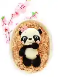 Cute Panda Amigurumi Pattern step 1 - construction progress