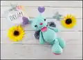Blue the Butterfly Amigurumi Pattern step 1 - construction progress