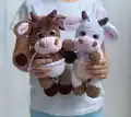 Baby cow and Baby bull Amigurumi Pattern step 1 - construction progress