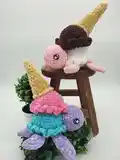 Ice Cream Turtle Amigurumi Pattern step 1 - construction progress