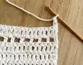 Baby Summer Blanket Crochet Pattern step 2 - assembly progress