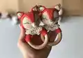 Rattle Fox Amigurumi Pattern step 1 - construction progress