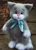 Tishka the cat Amigurumi Pattern step 1 - construction progress