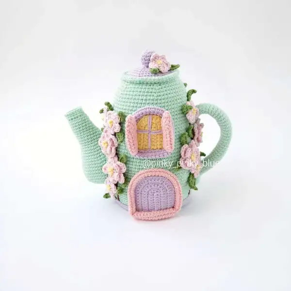 Spring Teapot House Amigurumi Pattern