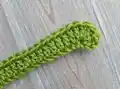 Boho Flower Slouch Bag Pattern step 2 - assembly progress