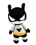 Mini Batman Amigurumi Pattern step 3 - details and accessories