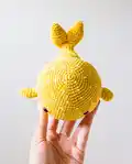 Wallace and Wanda Whales Amigurumi Pattern step 1 - construction progress