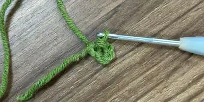Drooping Leave Amigurumi Pattern step 3 - details and accessories