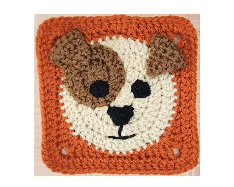 Free Intermediate crochet pattern: Dog Granny Square Amigurumi Pattern - Easy to follow tutorial