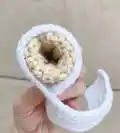 Angry Toilet Paper Amigurumi Pattern step 3 - details and accessories