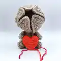 Demodog Amigurumi Pattern step 1 - construction progress
