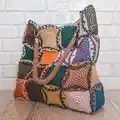 Big Bag Crochet Pattern step 1 - construction progress